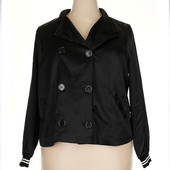 Eloquii Black Double-Breasted Sports Jacket Blazer Women’s Plus Size 20 NWT - Picture 1 of 7